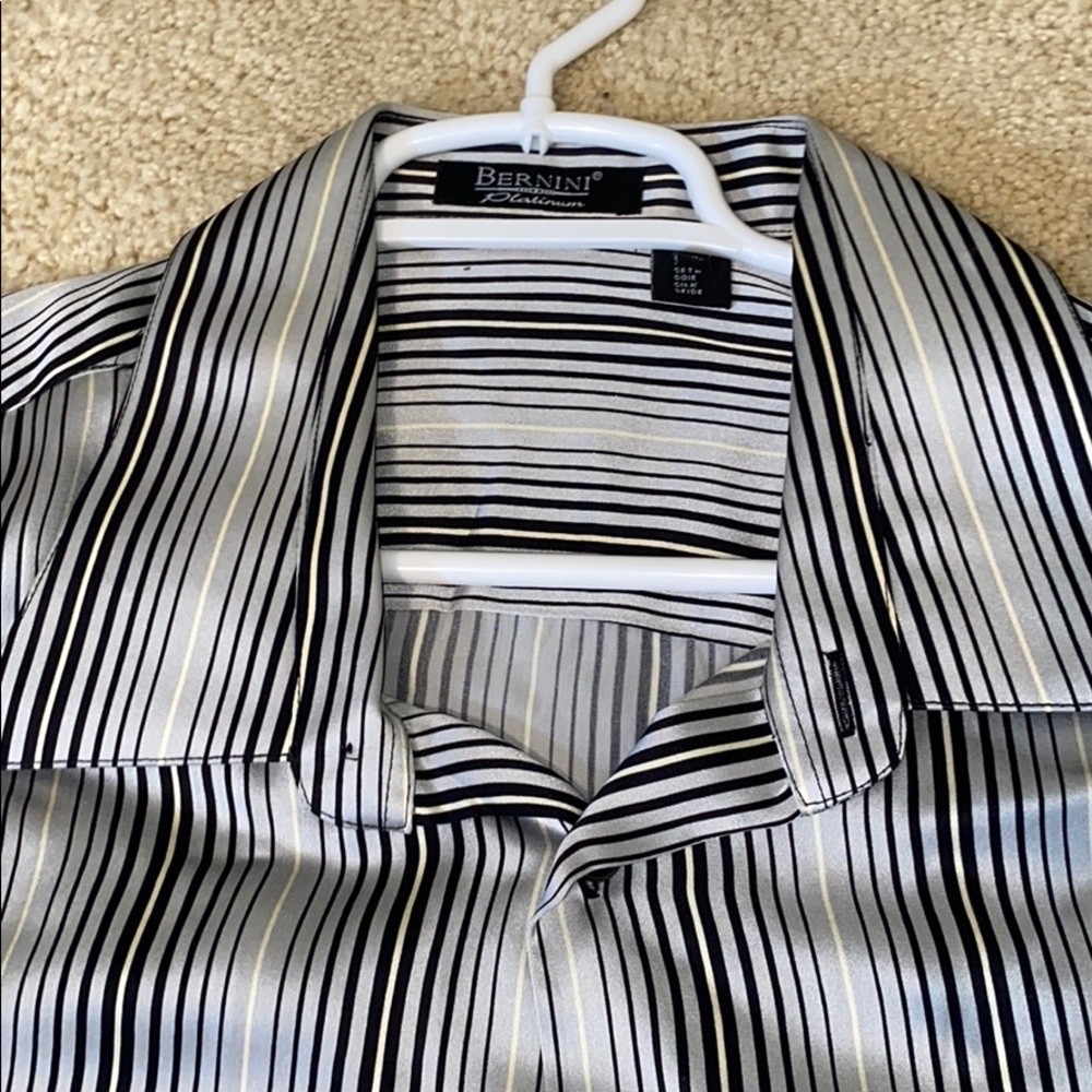 bernini platinum XXXL SILK shirt